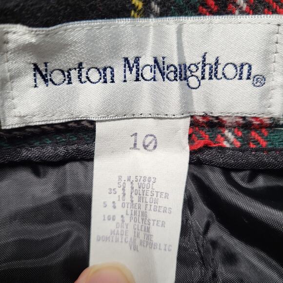 Vintage Norton McNaughton Tartan Plaid Pleat Wool Blend Knee Length Shorts Sz 26 - Picture 8 of 8